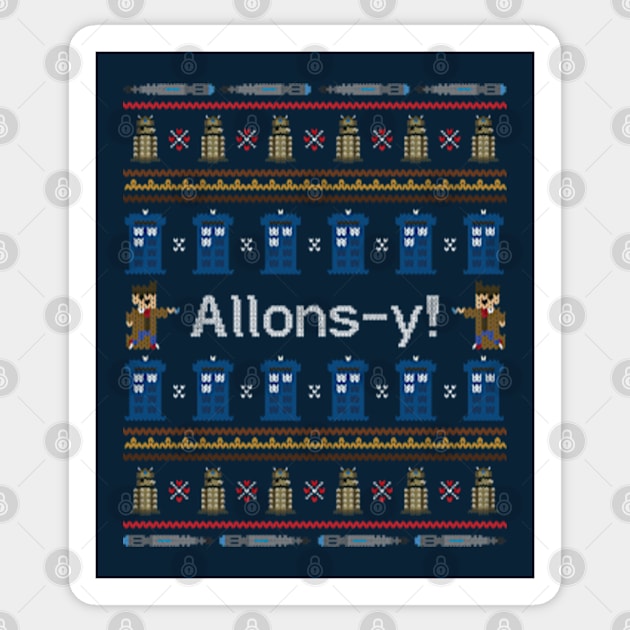 Allons-y, It's Christmas! Sticker by Plan8